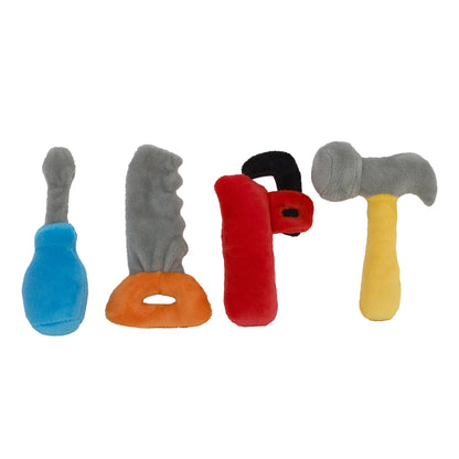 Little Love by NoJo My First Toolbox Red Plush 5 Piece Toy Set - Toolbox, Saw, Screwdriver, Wrench, and Hammer