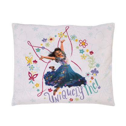 Disney Encanto Tropical Delight White and Purple Mirabel "Uniquely Me" Toddler Pillow