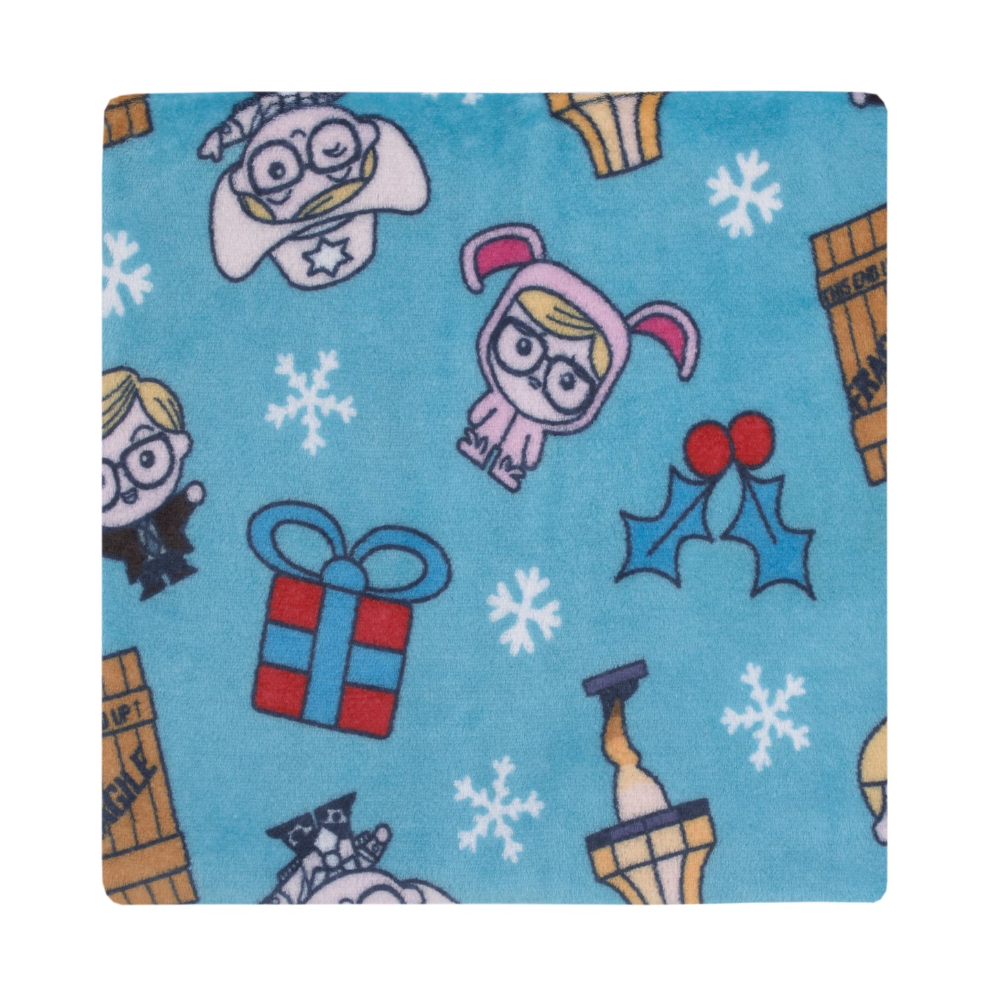 Warner Brothers A Christmas Story Blue, White, and Red Super Soft Holiday Baby Blanket