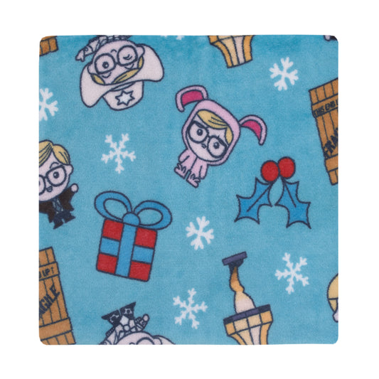 A Christmas Story Blue, White, and Red Super Soft Holiday Baby Blanket