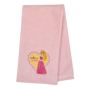 Disney Make A Wish Princess Pink Heart Aurora Super Soft Baby Blanket