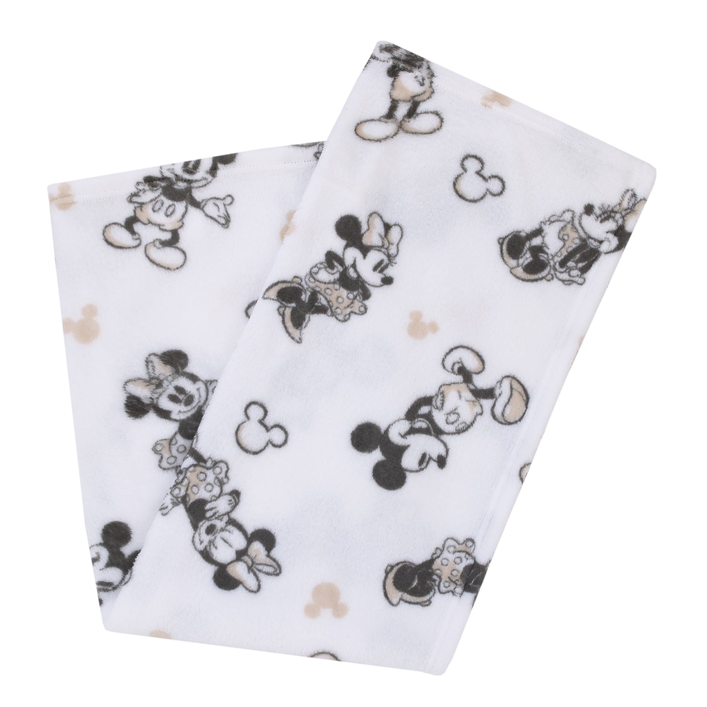 Disney Mickey and Minnie Mouse Black and White Super Soft Baby Blanket