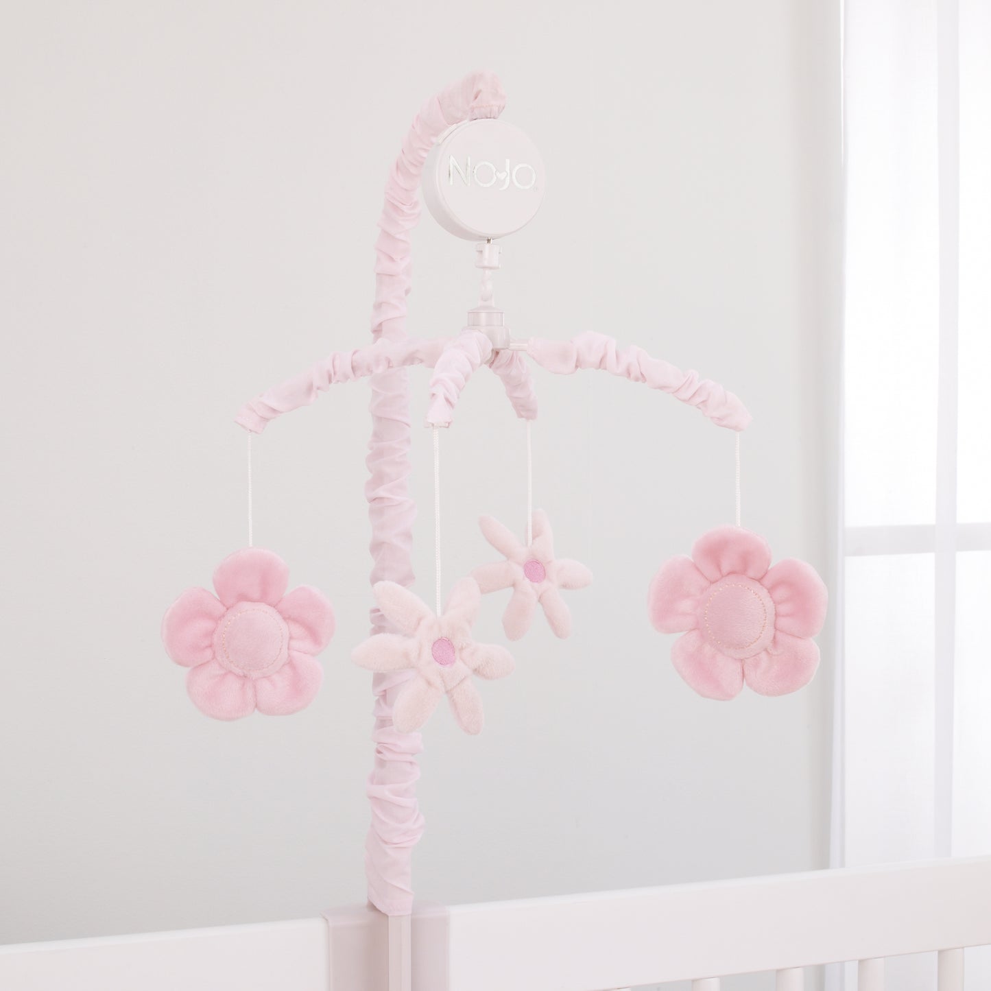NoJo Countryside Floral - Pink Plush Flowers Musical Mobile