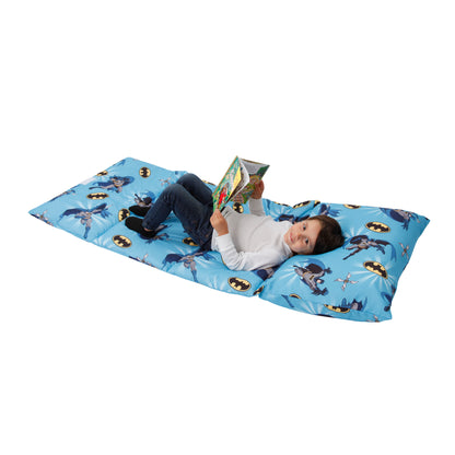 Warner Brothers Batman - Blue, Grey and Yellow Deluxe Easy Fold Toddler Nap Mat