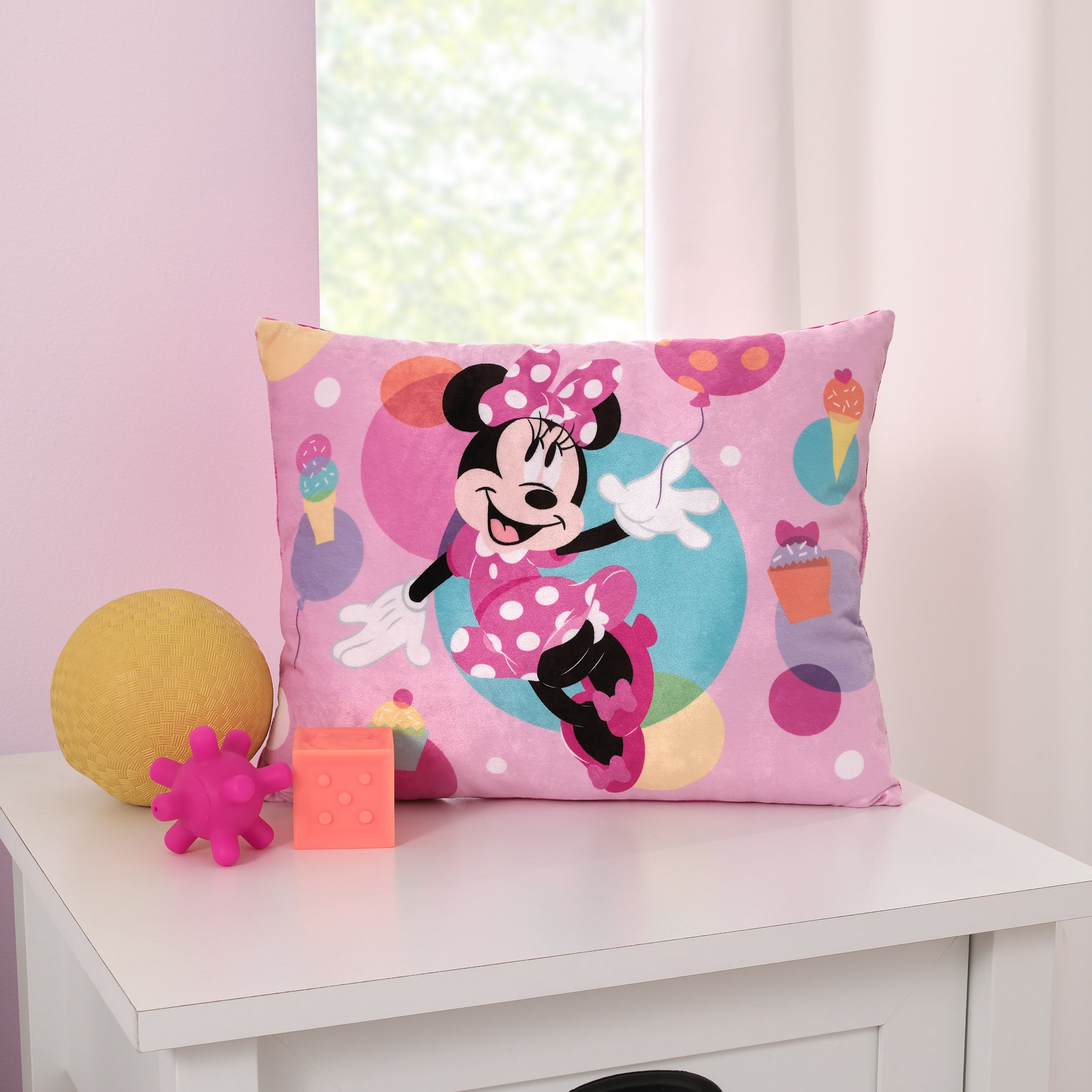 Disney Minnie Mouse Let s Party Pink Turquoise Lavender and Yellow NoJo Baby