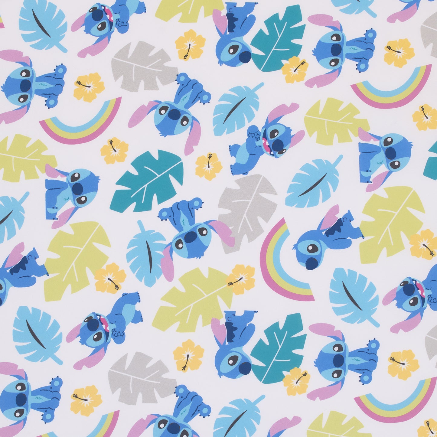 Disney Stitch Blue, Teal, Lime, and White Nursery Fitted Mini Crib Sheet
