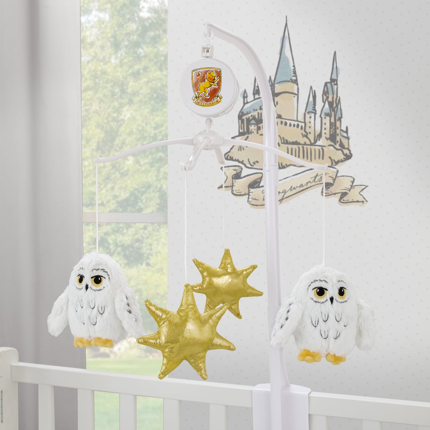 Warner Brothers Harry Potter Magical Moments White and Gold Hedwig Musical Mobile