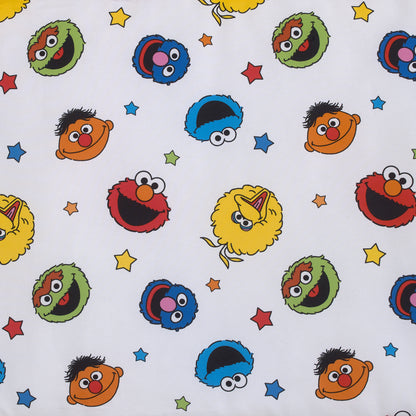 Sesame Street Come and Play Blue, Green, Red and Yellow, Elmo, Big Bird, Cookie Monster, Grover and Oscar the Grouch Deluxe Easy Fold Toddler Nap Mat