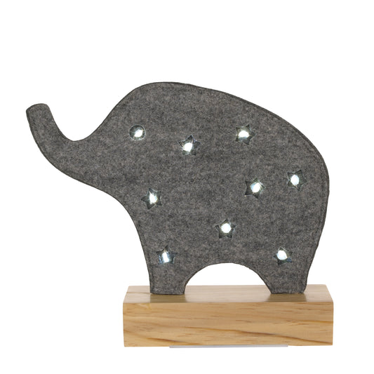 Little Love by NoJo Gray Elephant Lighted Nursery Décor