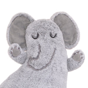 Little Love by NoJo Grey and Charcoal Oversized Sleepy Elephant Plush Stuffed Animal