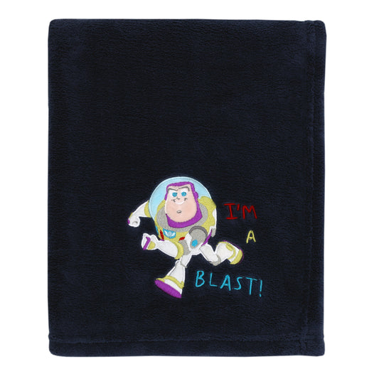 Toy Story Outta This World Blue Appliqued Super Soft Baby Blanket