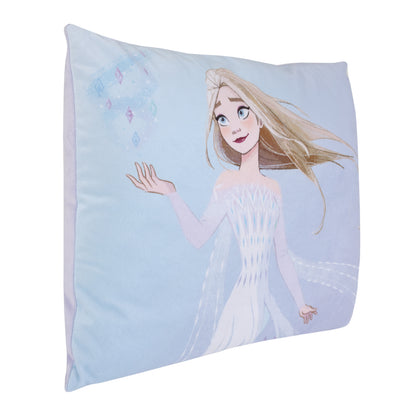 Disney Frozen Winter Cheer Lavender, Aqua and White Elsa Decorative Toddler Pillow