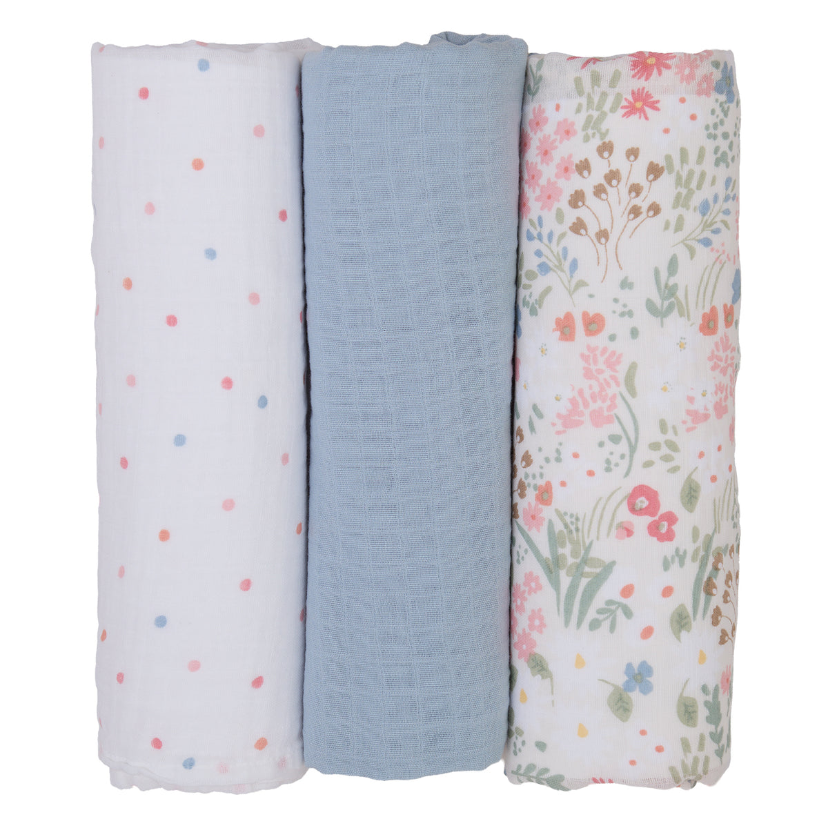 mini by Motherhood - Petal & Bloom 3 Pack Muslin Swaddle Blankets