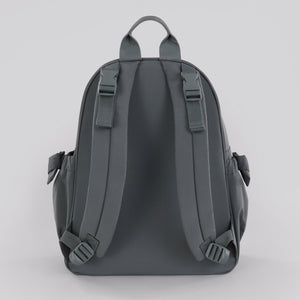 Motherhood Gathered Pocket Backpack Diaper Bag, Gray