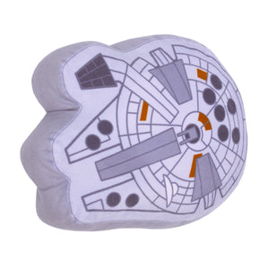 Star Wars Millennium Falcon Shaped Gray and White Plush Toddler Pillow