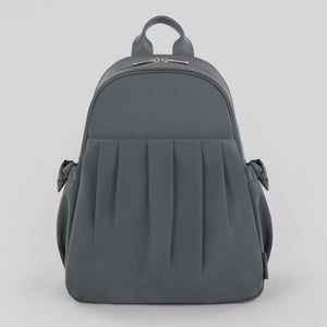 Motherhood Gathered Pocket Backpack Diaper Bag, Gray