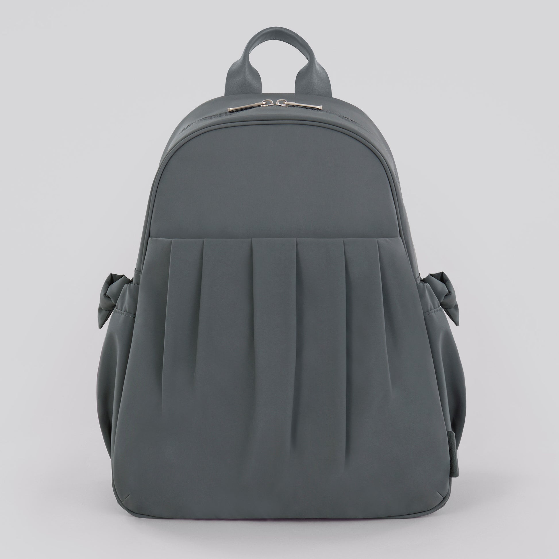 Motherhood Gathered Pocket Backpack Diaper Bag, Gray