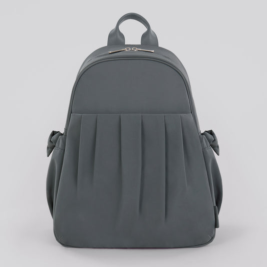 Motherhood Gathered Pocket Backpack Diaper Bag, Gray