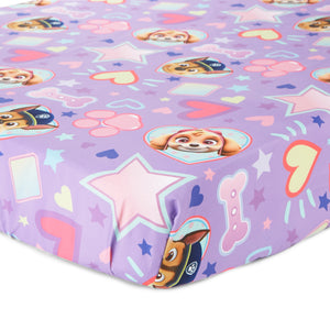 NoJo Paw Patrol Skye We're A Team 4 Piece Toddler Bed Set - Includes Comforter, Fitted Bottom Sheet, Flat Top Sheet, Reversible Pillowcase