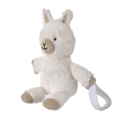 Little Love by NoJo Llama Shaped White and Tan Plush Pacifier Buddy