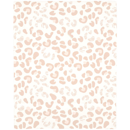 NoJo Neutral Cheetah Peach, Pink and Ivory Fitted Super Soft Crib Sheet