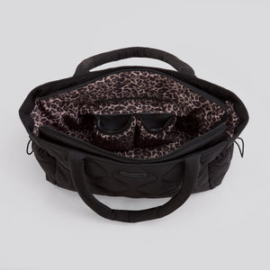 Motherhood Quilted Tote Diaper Bag, Black