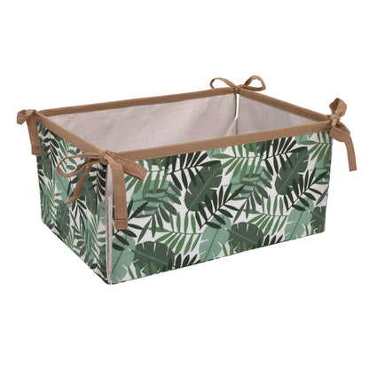 NoJo Jungle Paradise Green, Gray, and Tan Lion, Sloth, and Leopard Palm Leaf 4 Piece Nursery Crib Bedding Set - Comforter, 100% Cotton Fitted Sheet, Crib Skirt, and Storage Caddy