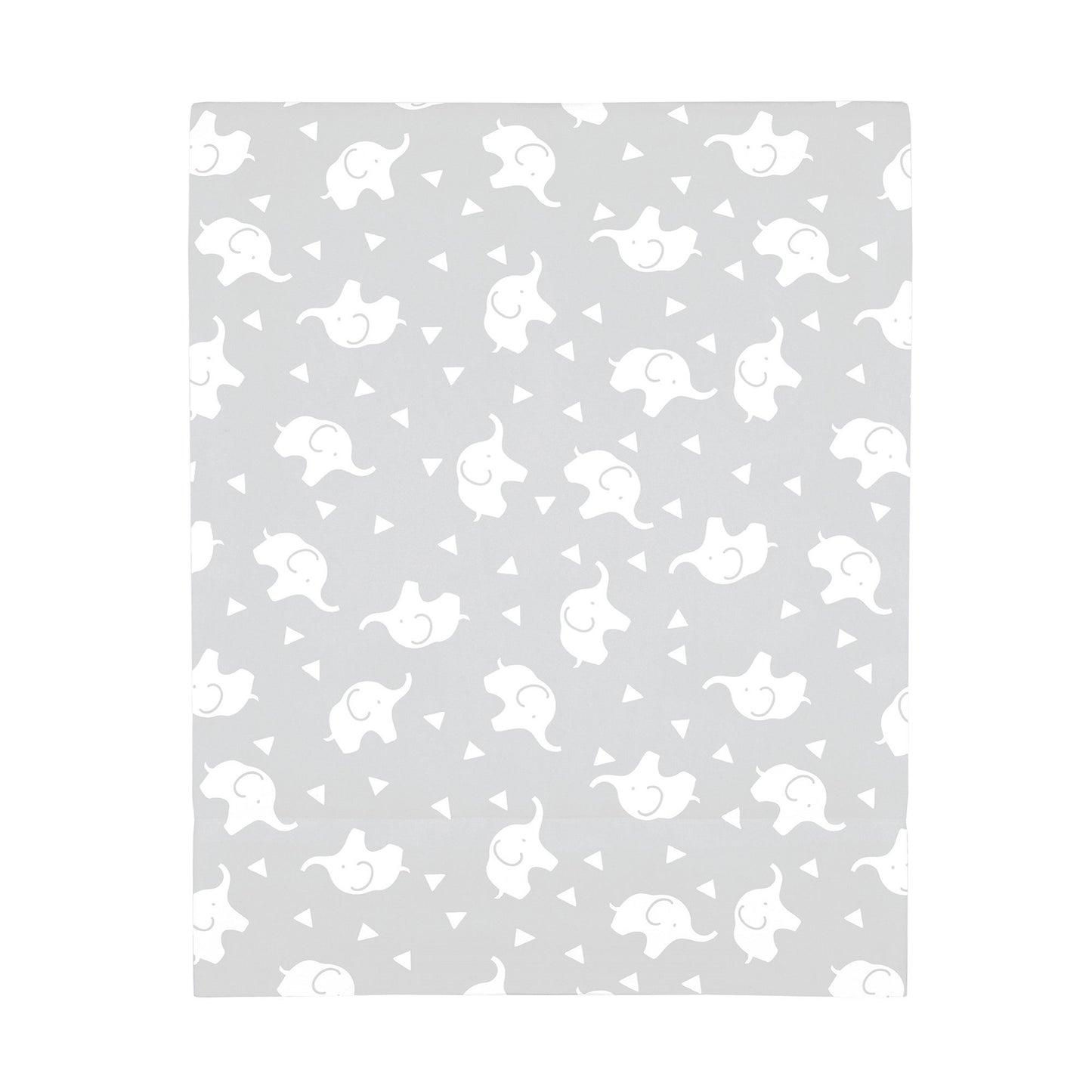 NoJo Super Soft Grey and White Elephant Fitted Mini Crib Sheet
