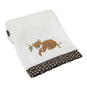 Jungle Gym Super Soft Baby Blanket with Cheetah Applique