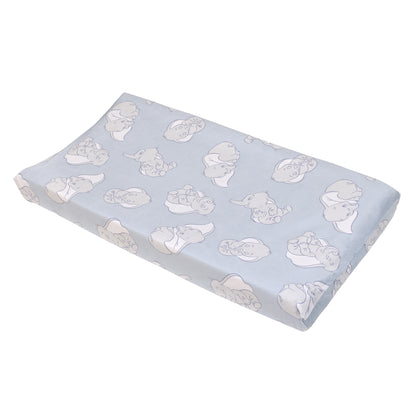 Disney Dumbo Sweet Little Baby Light Blue and White Super Soft Contoured Changing Pad Cover