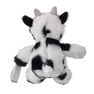 Cow Shaped Black and White Plush Pacifier Buddy