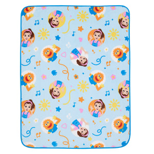 Ms. Rachel Happy Patchwork Toddler Blanket, Blue