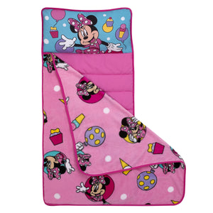 Disney Minnie Mouse Let's Party Pink, Lavender, and Aqua Balloons, Ice-cream Cones, Cupcakes, and Confetti Toddler Nap Mat