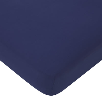 Carter's Jungle Navy, Tan, Blue, and Orange Oh Snap! It's Bedtime 4 Piece Toddler Bed Set - Comforter, Fitted Bottom Sheet, Flat Top Sheet, and Reversible Pillowcase