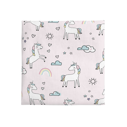 NoJo Super Soft Pink Unicorn Nursery Mini Crib Fitted Sheet