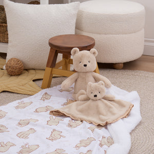 NoJo Disney Classic Winnie the Pooh You Are So Loved Plush Security Blanket, Tan