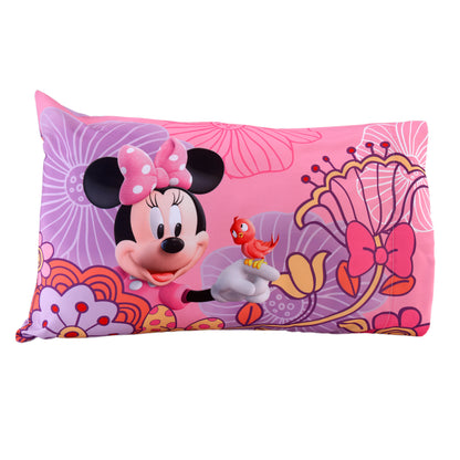 Disney Minnie Mouse Fluttery Friends  4 Piece Toddler Bed Set in Lavender and Pink