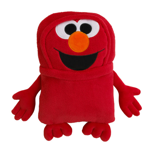 Sesame Street Come and Play Red Elmo Super Soft Character Shaped Toddler Blanket