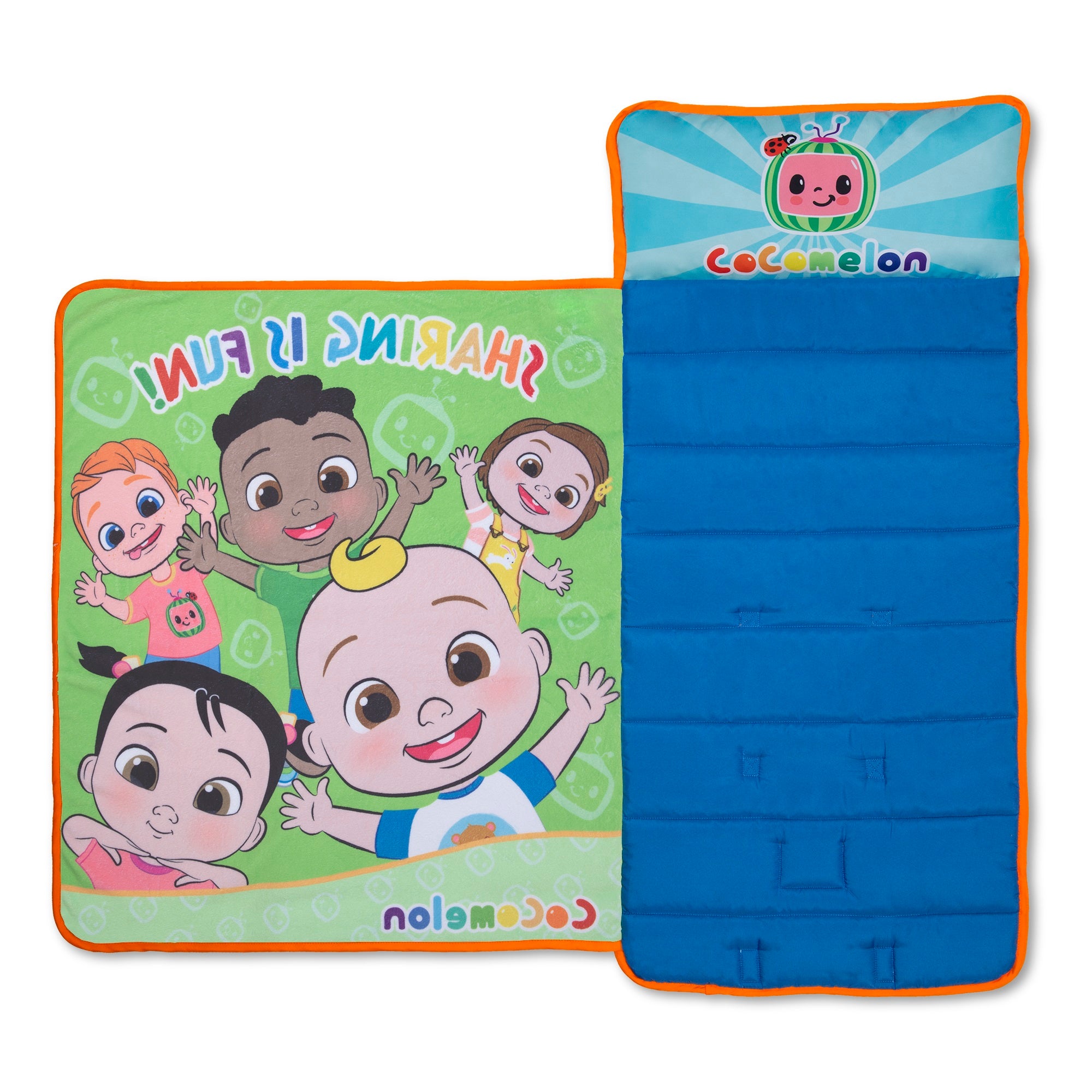 NoJo CoComelon Plush Toddler Nap Mat - Includes Attached Pillow