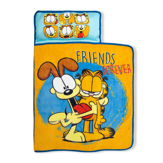 Garfield Forever Friends Toddler Nap Mat - Includes Attached Pillow and Fleece Blanket