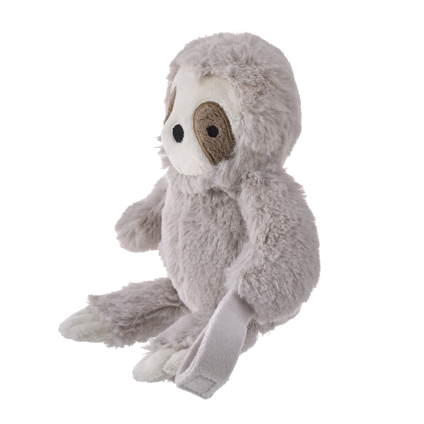 Little Love by NoJo Sloth Shaped Grey and White Plush Pacifier Buddy