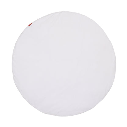Little Love by NoJo White and Red Baseball Super Soft Round Tummy Time Playmat
