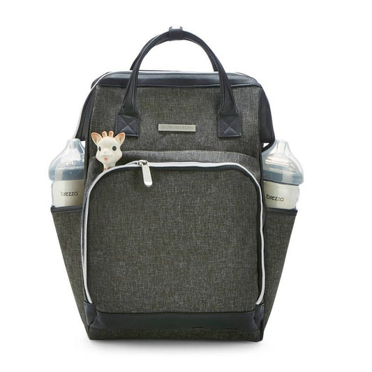 NoJo Bananafish Midi Backpack Diaper Bag - Black & Gray