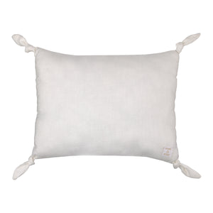 Ever & Ever Follow Your Dreams White Embroidered Tied Corners Decorative Pillow