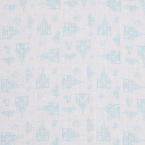 Disney Princesses Pink, Aqua, Lavender, Green, and White 3 Piece Muslin Swaddle Baby Blanket Set