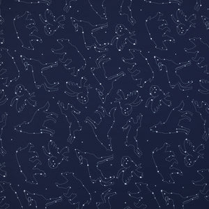 NoJo Super Soft Navy and White Cosmic Constellations Nursery Mini Crib Fitted Sheet