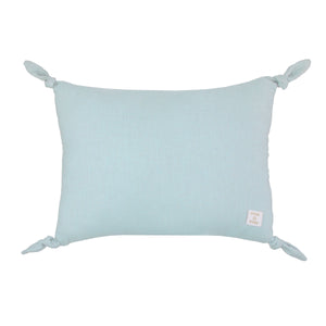 Ever & Ever Follow Your Dreams Dusty Teal Embroidered Tied Corners Decorative Pillow