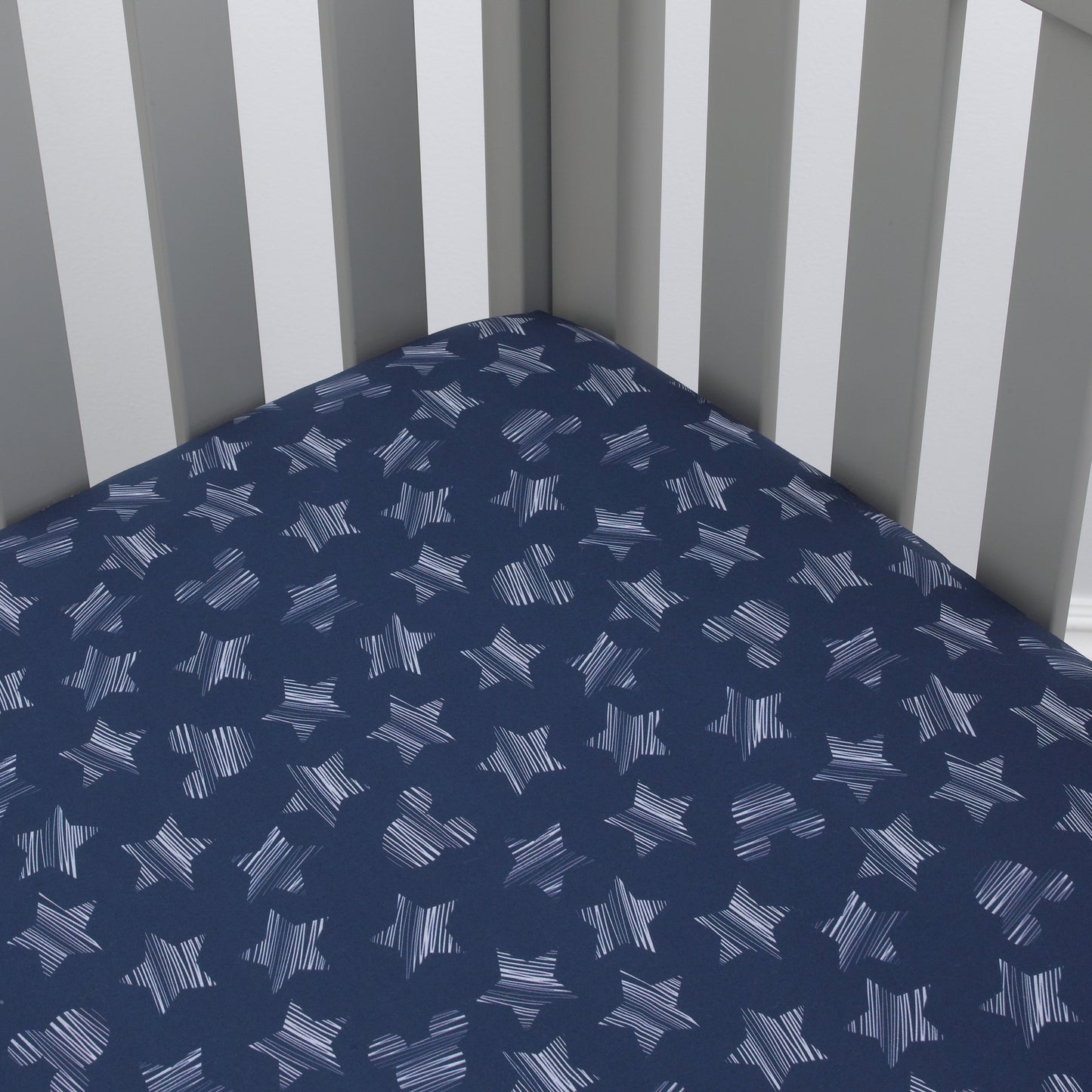 Disney Mickey Mouse Hello World Star/Icon 100% Cotton Fitted Crib Sheet
