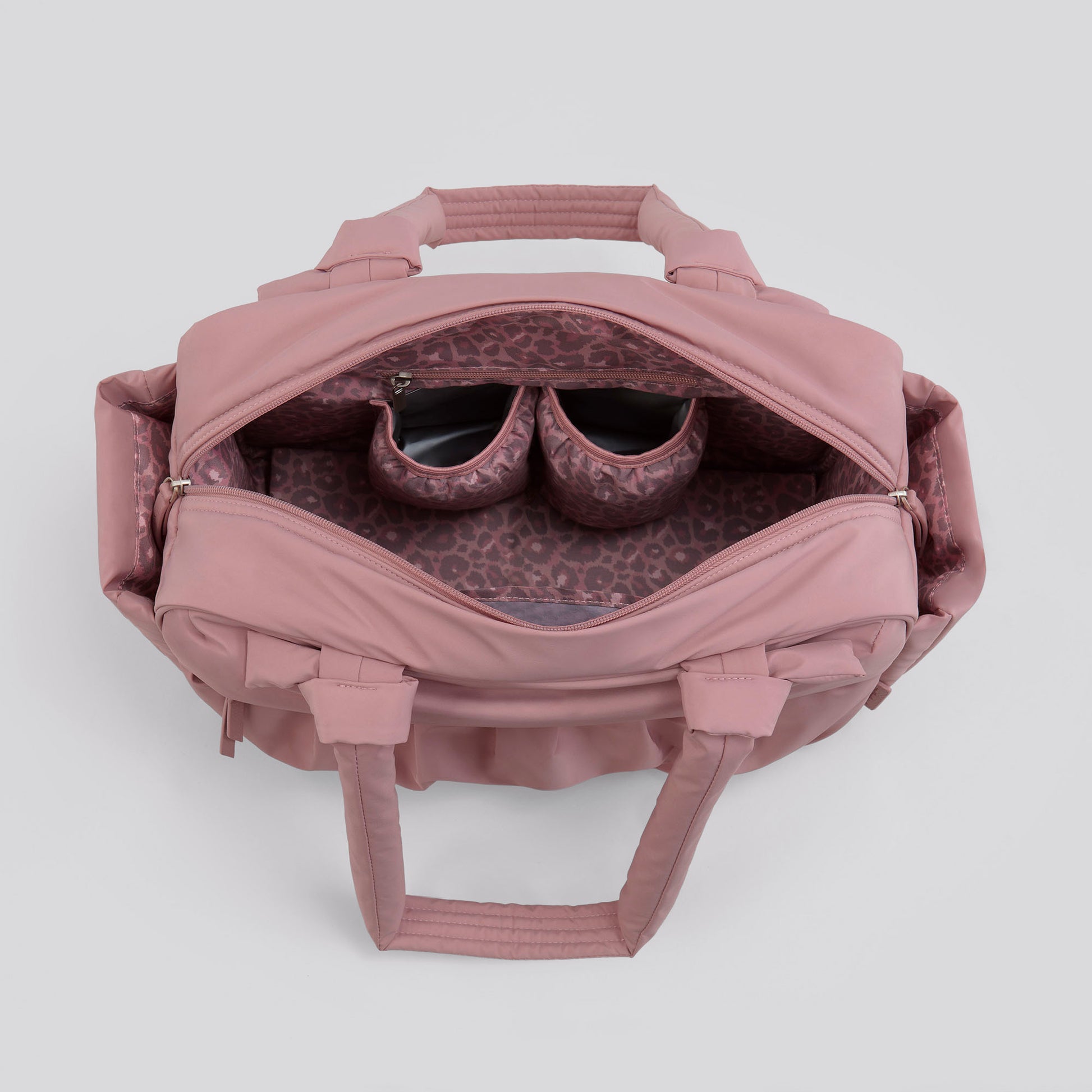 Motherhood Knotted Bows Duffle Diaper Bag, Dusty Rose