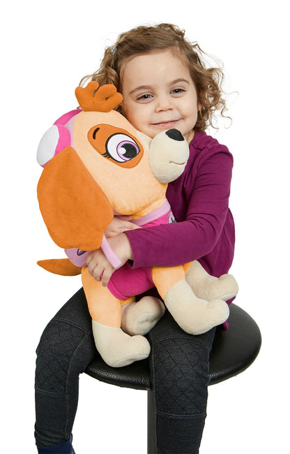 NoJo Paw Patrol Skye Plush Toddler Cuddle Pillow Pink and Tan